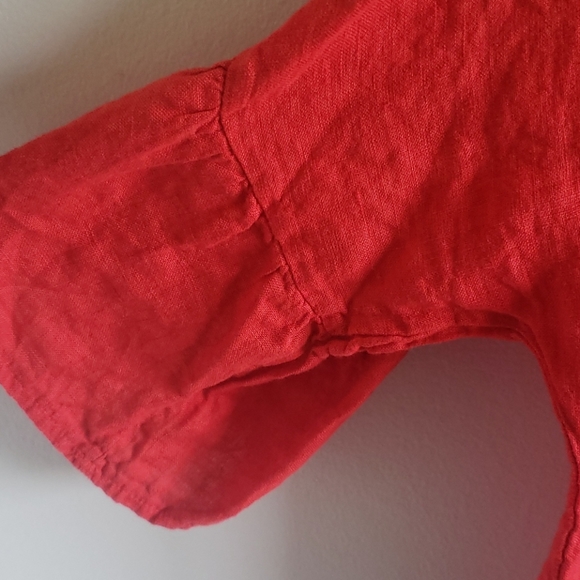 Linen Peplum Top - Picture 3 of 6